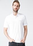 Columbia CS0214 Polo Yaka Kısa Kol StandartKalıp Baskılı Beyaz Erkek T-Shirt