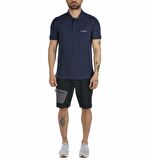 Columbia CS0214 Polo Yaka Kısa Kol StandartKalıp Baskılı Mavi Erkek T-Shirt