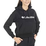 Columbia CS0208 Kapüşonlu Normal Kalıp Baskılı Siyah Kadın Sweatshirt