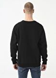 Columbia CSC M BAR SPLIT CREW SWEATSHIRT Bisiklet Yaka Erkek Sweatshirt Siyah CS0274