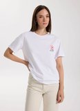 Columbia 9210101100CS0430 Beyaz O Yaka Normal Baskılı Kadın T-Shirt