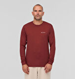 Columbia Csc M Basic Sm Logo Ls Tee Bordo Erkek Outdoor Tshirt CS0354 