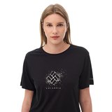 Columbia Csc W Splattered SS Tee Kadın Yuvarlak Yaka Tişört Siyah CS0490