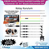 Mibzer için 4+1 Büyük Kameralı 10.36 inç Dokunmatik Monitör Beşe Bölen Kayıtlı 256 Gb Sd Kart Destekli