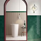 VitrA 7.5x30 Mode Fon Zümrüt Yeşil Parlak Duvar Karosu K948392SR001VTE0 (1 m2 )