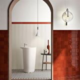 VitrA 7.5x30 Mode Fon Lava Kırmızı Parlak Duvar Karosu K948405SR001VTE0 (1 m2 )
