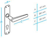 DOĞANLAR DİLARA SATEN NİKEL AYNALI YALE KAPI KOLU