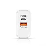 Global 65W UsbA + PD 33W Type-C Çift Çıkışlı Quick Charger 3.0 Hızlı Şarj Aleti Başlığı