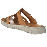 Cex 25Y NBL01 Taba Kadın Hakiki Deri Günlük Terlik