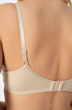 Dolgulu Sütyen Kadın Siyah Push up Balenli Süngerli Günlük Sporcu Kullanım Destekli Basic T-Shirt Sütyeni 3783 MAN3783