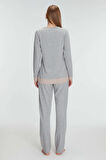 Anıl 11274 Kadın Pamuklu Uzun Kollu Pijama Takımı MAN11274