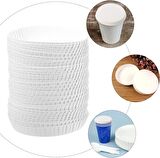 100 Adet Karton Bardak Kapak Tıkacı Kağıt Bardak Kapağı