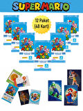 Panini Süper Mario Oyun Kartları Trading Card 12 Paket (48 Kart)