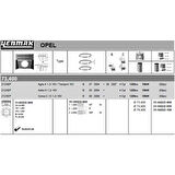 Opel Motor Piston+segman Komple 050 (73,90mm) Corsa C – Corsa D – Astra H – Agıla A – Z12xep - Yenmak 31-04222-050