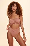 No Gossİp Dennis Soft Straplez Bikini Tek Üst Kahve-Bronz 229108