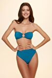 No Gossİp Klain Halkalı Soft Starplez Bikini Tek Üst Petrol 229113