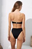 Pierre Cardin Lizbon Tak-Çıkar Dolgulu Strplez Yüksek Bel Bikini Siyah 221211