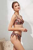 Pierre Cardin Curly Soft Pedli Toparlayıcı Bikini Zebra 221220