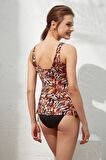 Pierre Cardin Lima V Yaka Sürgülü Tankini Zebra 221503