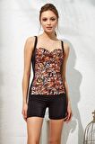 Pierre Cardin Fairy Sortlu Drapeli Yüzücü Mayo Zebra 221136