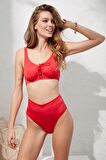 Pierre Cardin Melt Toparlayıcı Balenli Bikini Kırmızı 221236