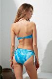 Pierre Cardin Crown Kaplı Straplez Bikini Takım Aqua 221251