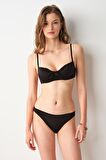 Gia Balenli Balkonet Bikini Tek Üst Siyah 239102