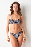 Pierre Cardin Gia Balenli Balkonet Bikini Tek Üst Zebra 239102-D