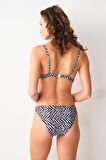 Pierre Cardin Gia Balenli Balkonet Bikini Tek Üst Zebra 239102-D