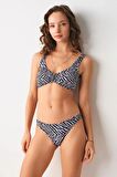 Pierre Cardin Grace U Telli Bikini Tek Üst Zebra 239103-D