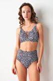 Dolores Toparlayıcı Bikini Tek Üst Zebra 239106-D