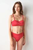 Pierre Cardin Dennis Soft Straplez Bikini Tek Üst Kirmizi 239109