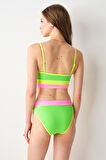 NO GOSSİP JOJOBA PARÇALI BÜSTİER TEK ÜST BİKİNİ neon yeşil