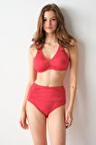 Bardot Yüksek Bel Bikini Tek Alt Kırmızı 239205