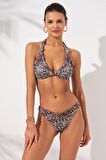 Dudi Kaplı Üçgen Bikini Leopar 231224-D