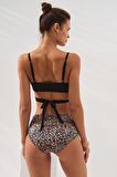 Sasha Belden Bağlamalı Bikini Leopar 231236-D