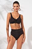 Melt Toparlayıcı Balenli Bikini Siyah 231234