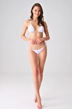 Hazel İp Bağcıklı Bikini Altı Beyaz