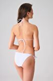 Hazel İp Bağcıklı Bikini Altı Beyaz