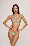 Cece Fırfırlı Balenli Bikini Takım