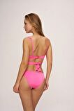Double Dolgulu Belden Bağlamalı Bikini