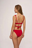 Double Dolgulu Belden Bağlamalı Bikini