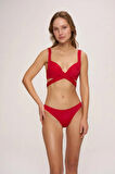Double Dolgulu Belden Bağlamalı Bikini