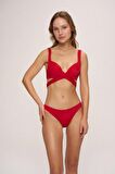 Double Dolgulu Belden Bağlamalı Bikini