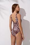 Pierre Cardin Kalın Askılı Kruvaze Mayo Leopar 241127-D