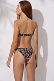 Pierre Cardin Bandaj Straplez Bikini Takım Leopar 241274-D