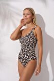 Pierre Cardin Tek Omuz Aksesuarlı Mayo Leopar 241147-D