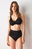 No Gossip Sasha Balenli Toparlayıcı Bikini Üstü BLACK