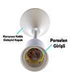 SİSELAYD E-27 PORSELEN DUYLU ASKI TİJ TAKIMI