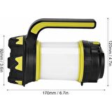 NTLights 350 Lümen 10W Şarjlı Ledli El Feneri Led Fener Kırmızı Selektörlü NTLS7048